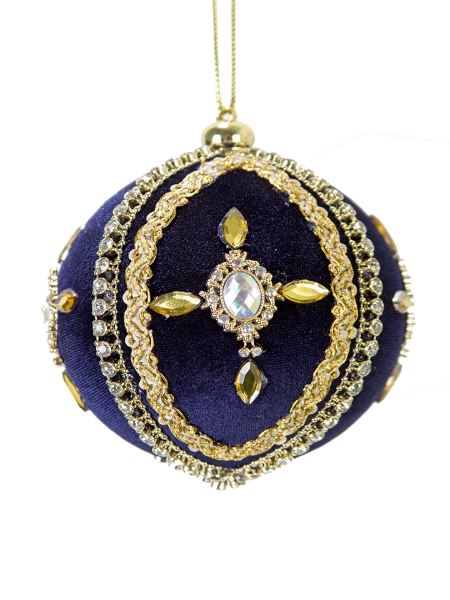 Picture of 4" JEWELED VELVET ORNAMENT